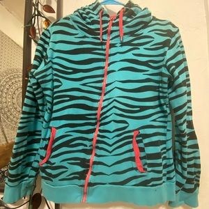 2/$5 Add another item to bundle.
Animal print/ neon hoodie